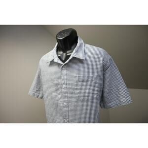 The Normal Brand Button Up Light Woven Shirt Checks Short Sleeve Mens Size 2XL
